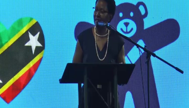 Deputy Representative for the UNICEF office for the Eastern Caribbean Muriel Malfico delivers remarks at launch for 30th Anniversary of the U.N Convention on the Rights of the Child
