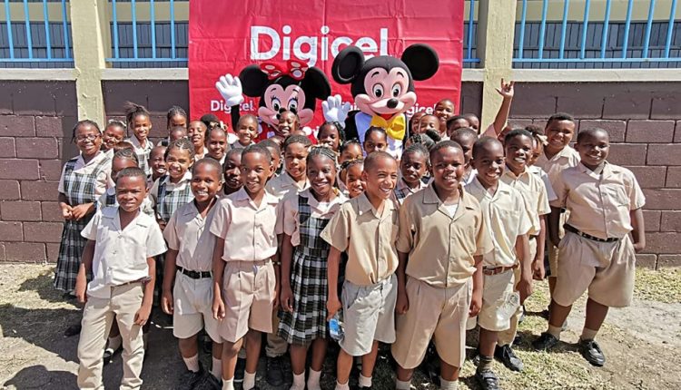 Digicel Disney characters visit schools (2)