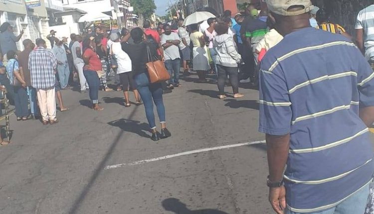 Confusion outside the Pilgrim church