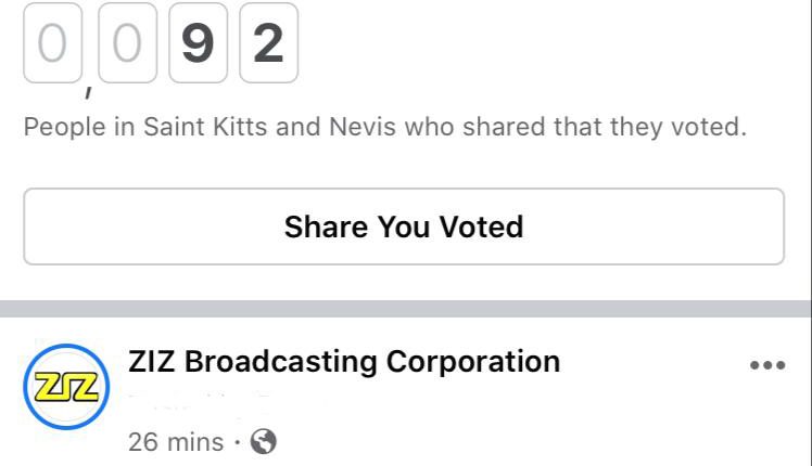 facebook recognizes St. Kitts and Nevis 2020 general elections