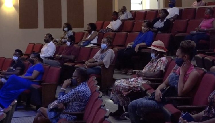 A section of participants at the first COVID-19 sensitization training session on July 27, 2020 at the Nevis Performing Arts Centre, hosted by the Ministry of Tourism in collaboration with the Nevis Tourism Authority and the Ministry of Health