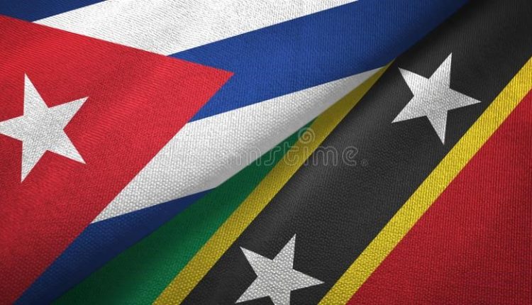 Cuba/St.kitts-Nevis Flags Folded Together