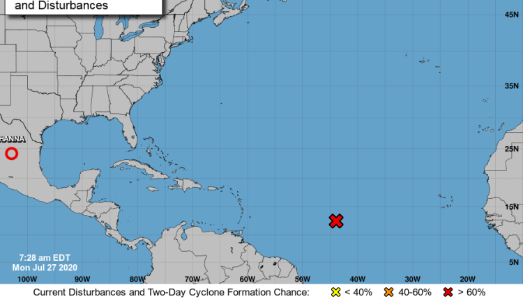 GRAPH OF TROPICAL DISTURBANCE AL92