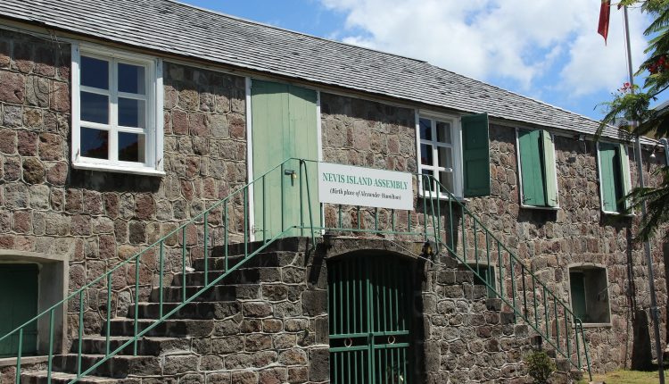 Nevis Island Assembly Chambers at Hamilton House at the Samuel Hunkins Drive in Charlestown