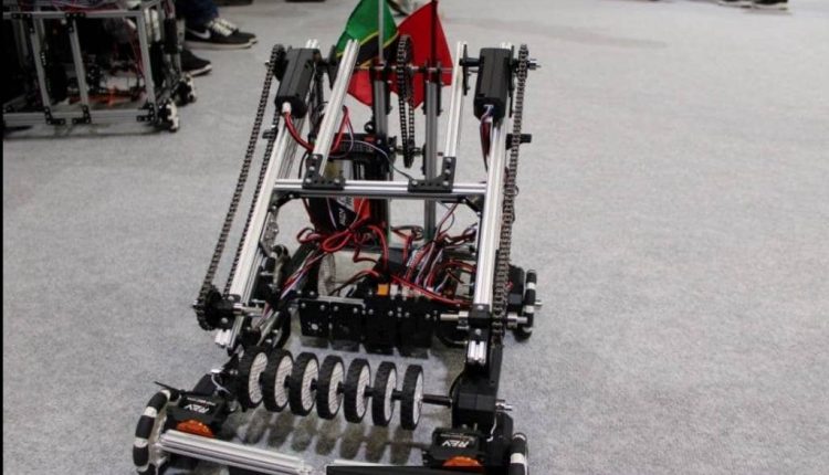 Photo courtesy SKN Robotics Facebook Page A robot built by the team and taken to Dubai for a competition in 2019