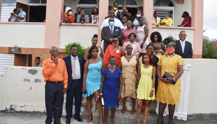 Prime Minister Dr the Hon Timothy Harris and Deputy Speaker Senator the Hon Dr Bernicia Nisbett pictured with some of the persons who had attended the special service.