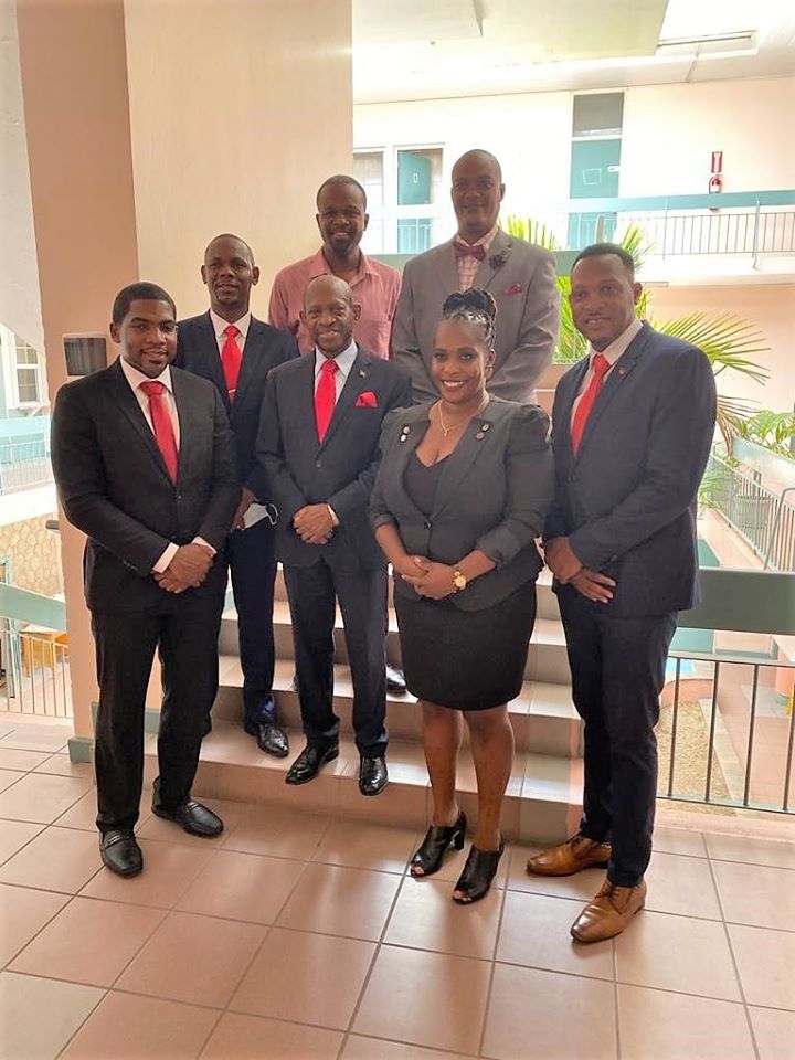 SKNLP opposition sworn in at national assembly    Photo via: St Kitts Nevis Labour Party