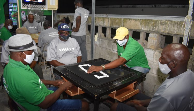 Ashton Williams of Parsons Domino Club seen in action at Cuban Bar in Lodge Project where they met and beat Unity Domino Club 13-11.
