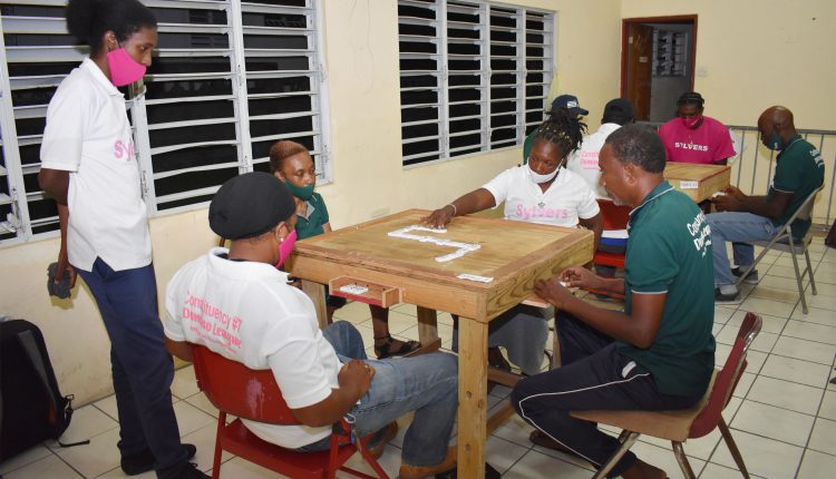 Captain Octavia ‘Tackie’ Huggins of Sylvers Domino Club seen playing opposite Valencia Alexander in a previous game held on Tuesday September 1.