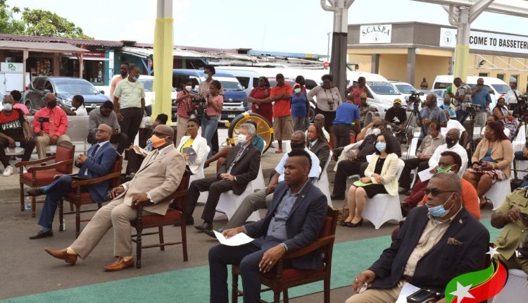 Cross section of persons in attendance at Tuesday’s opening ceremony for the new terminal facility