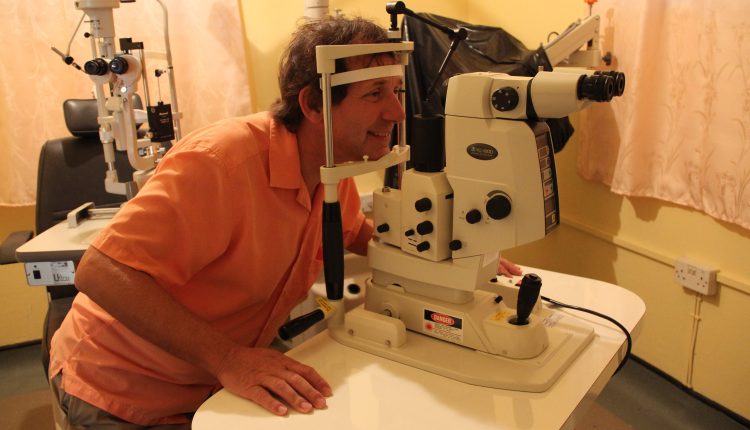 Dr. Raymond Hubbe, ophthalmologist in charge of the Nevis Eye Care Programme at the Eye Care Clinic at the Alexandra Hospital during one of his visits to Nevis (file photo