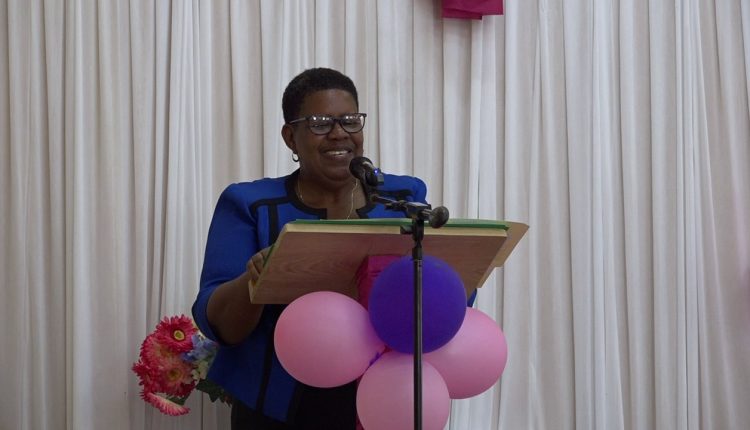 Hon. Eric Evelyn, Minister of Social Development in the Nevis Island Administration, delivering remarks during an October 29, 2020 Senior Citizens Awards Ceremony & Luncheon hosted by the Department of Social Services at the Jessups Community Centre