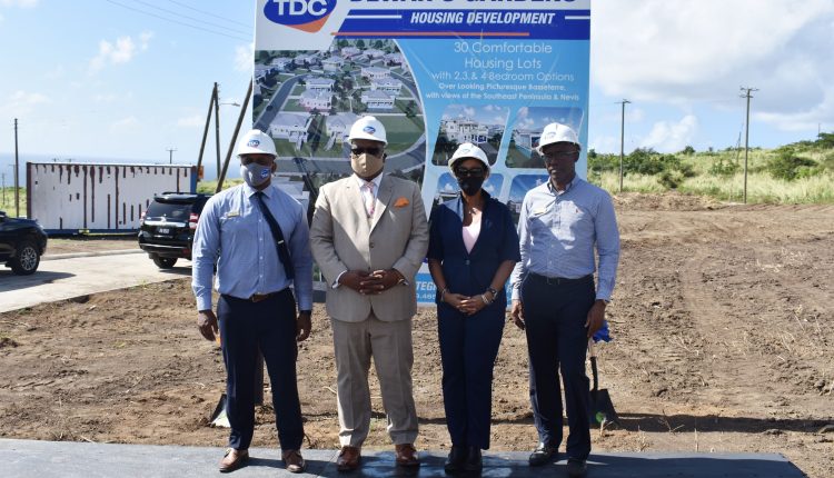 L-R: TDC Executive Director Mr Nicholas Menon, Prime Minister Dr the Hon Timothy Harris, Architect Ms Camille Kelly of Archipelago Designs and Architectural Services, and TDC Chairman Mr Earle Kelly.