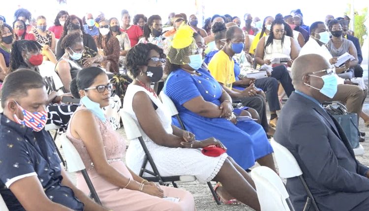 Parents and well-wishers in attendance at the Charlestown Secondary School 2020 Graduation Ceremony at the Nevis Cultural Village on December 08, 2020