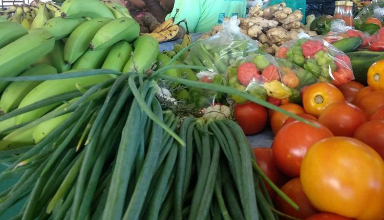 Produce grown by farmers on Nevis