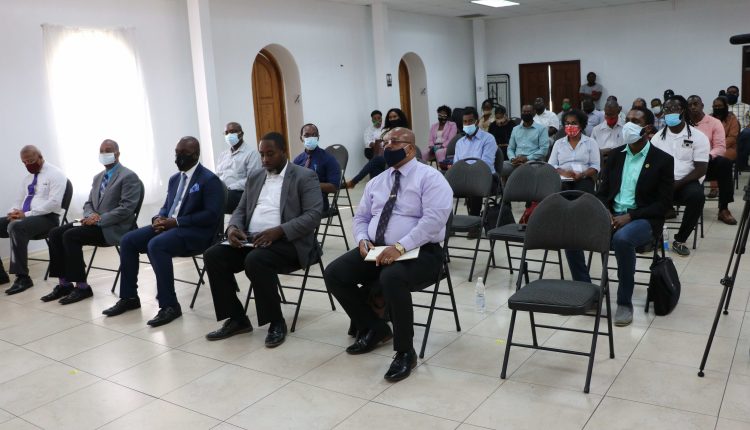 Cross section of the audience in attendance remarks at the Department of Agriculture’s Agro Agenda 2021 on January 19, 2020 at the St. St. Paul’s Anglican Church Hall, Charlestown