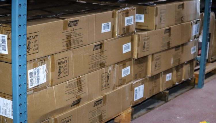 A section of the US$28,000 worth of supplies donated to the Nevis Disaster Management Department as humanitarian aid by the United States Southern Command through the Minimal Cost Project at the US Embassy Barbados