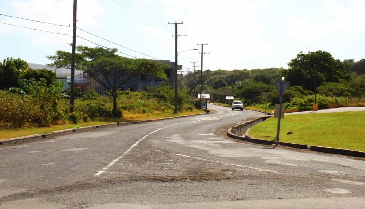 A section of the Island Main Road from the roundabout to Horsfords Building Center on February 04, 2021, to be resurfaced by the Public Works Department