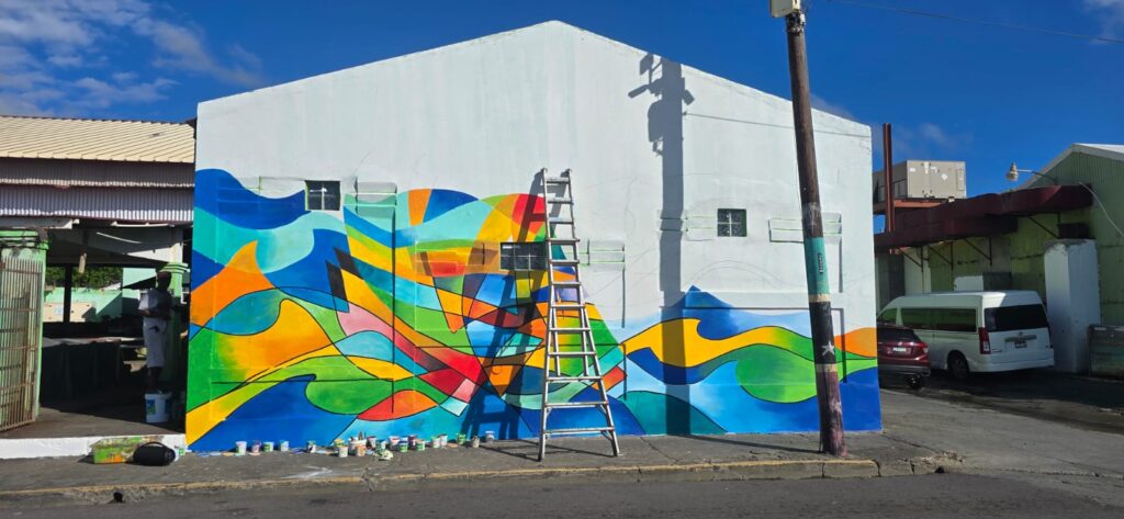 Mural Painting Brings Life to Central Basseterre