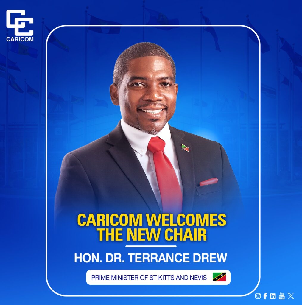 Drew Assumes CARICOM Leadership for Six Months
